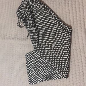 Black and white women's pants